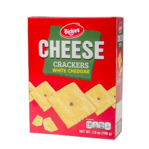 BICKIES WHITE CHEDDAR CRACKERS<br /> 7 OZ