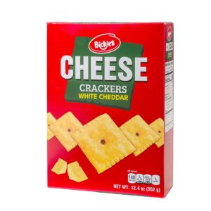 BICKIES WHITE CHEDDAR CRACKERS <br />12.4 OZ
