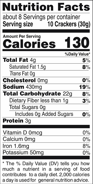 BICKIES SALTINES UNSALTED<br /> 8 OZ - Image 2